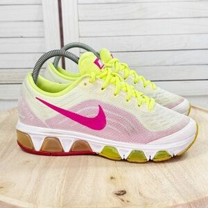 Nike Air Max Tailwind 6 Running Sneakers White Pink Yellow Youth 5 Big Kid